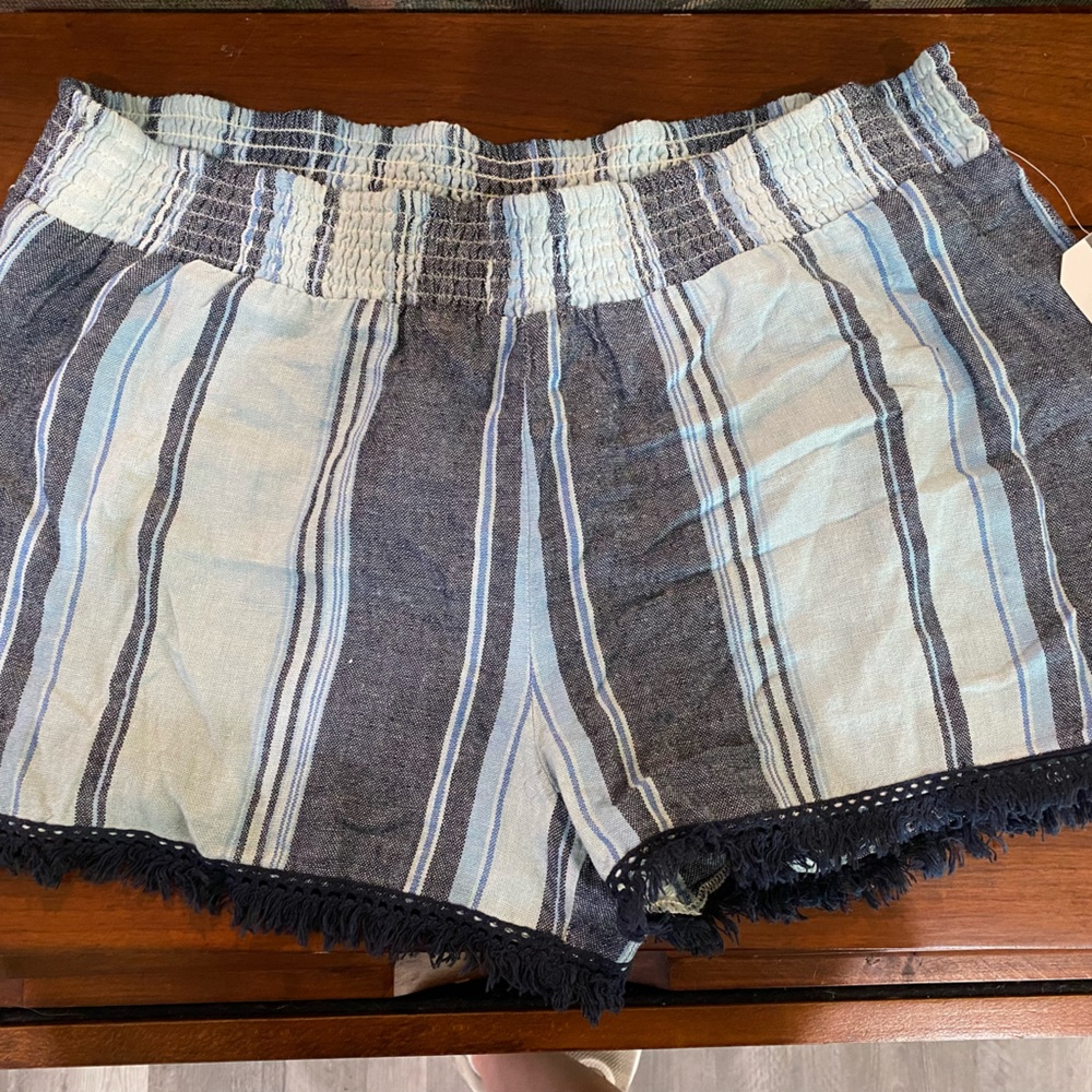 Vanilla Star Blue Striped Shorts